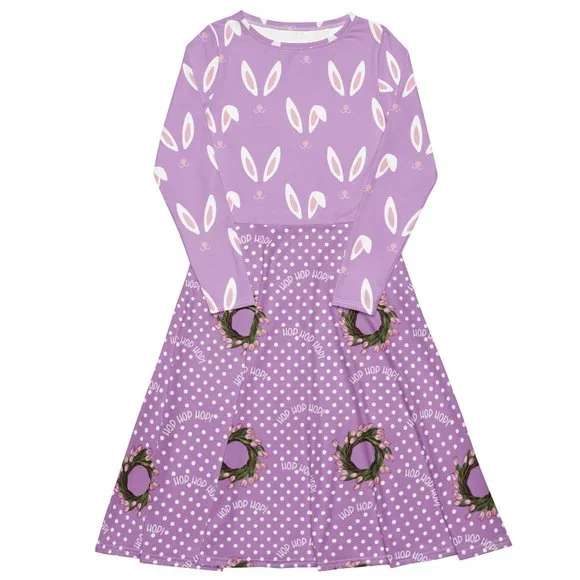 The Pinup Shop | Dresses | Easter Bunny Pin Up Long Sleeve Dress | Poshmark